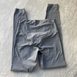Lululemon Leggings Ribbed High Waisted Rhino Gray Size 6 Activewear Yoga Running